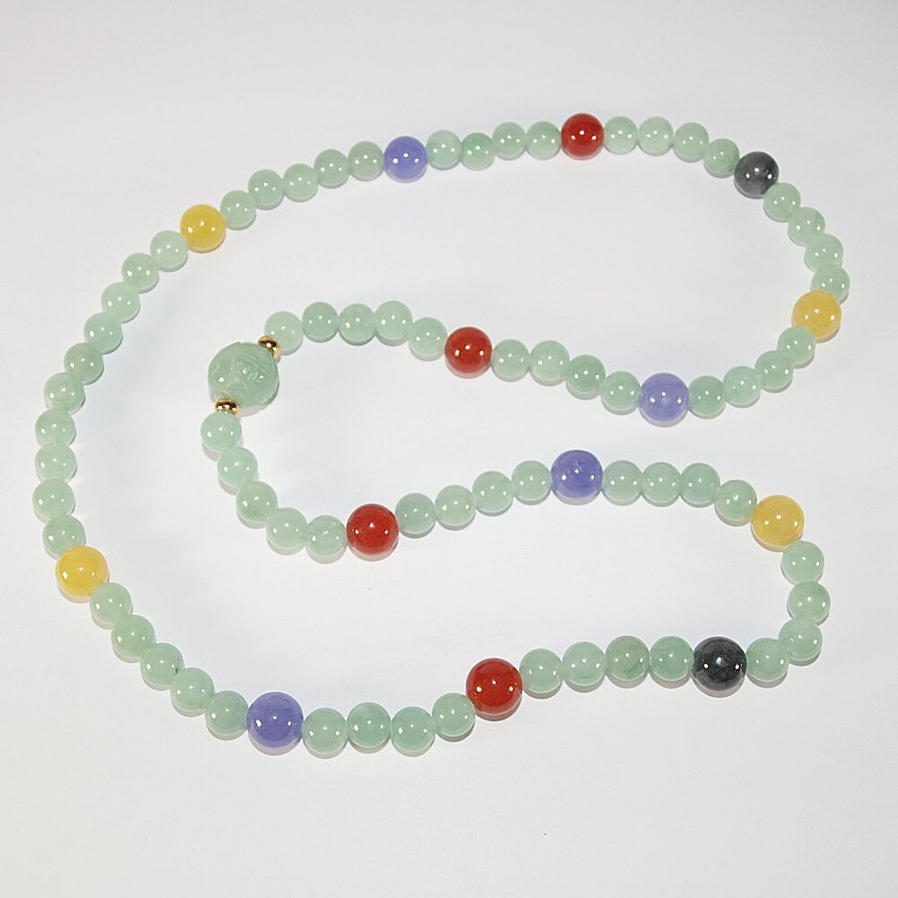 Vintage Multi-Color Jadeite Necklace